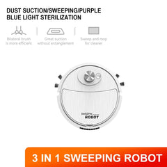 Portable Wireless Smart Mini Sweeping Robot Mopping 3 In1 Rechargeable Cleaning Machine Vacuum Cleaner For Home Office