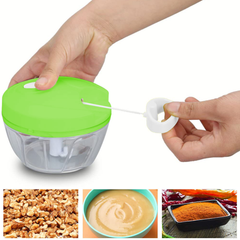 Speedy Chopper Manual Food Chopper For Vegetable| Fruits Nuts| Onions Chopper Hand Pull Mincer Blender Mixer Food Processor(random Colors)
