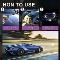 3 In 1 High Protection Quick Car Coating Spray, Ceramic Car Coating Spray Crystal Coating For Car Wax Spray Plastic Parts Refurbish Agent Car Hand Spray (100 Ml)